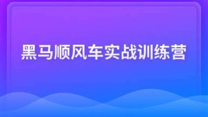 黑马顺风车实战训练营